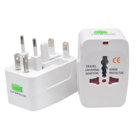 Universal Worldwide Adapter Electric Socket AU UK US EU Plug Adaptor Travel Wall Charger AC Power Option 2 USB Charging Port